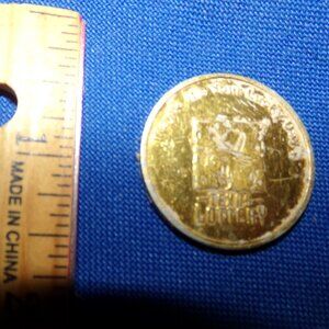 Vintage Texas Lottery Goldtone Scratch Off Coin / Medal / Token - 1.5 Inches